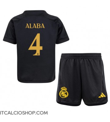 Real Madrid David Alaba #4 Terza Maglia Bambino 2023-24 Manica Corta (+ Pantaloni corti)